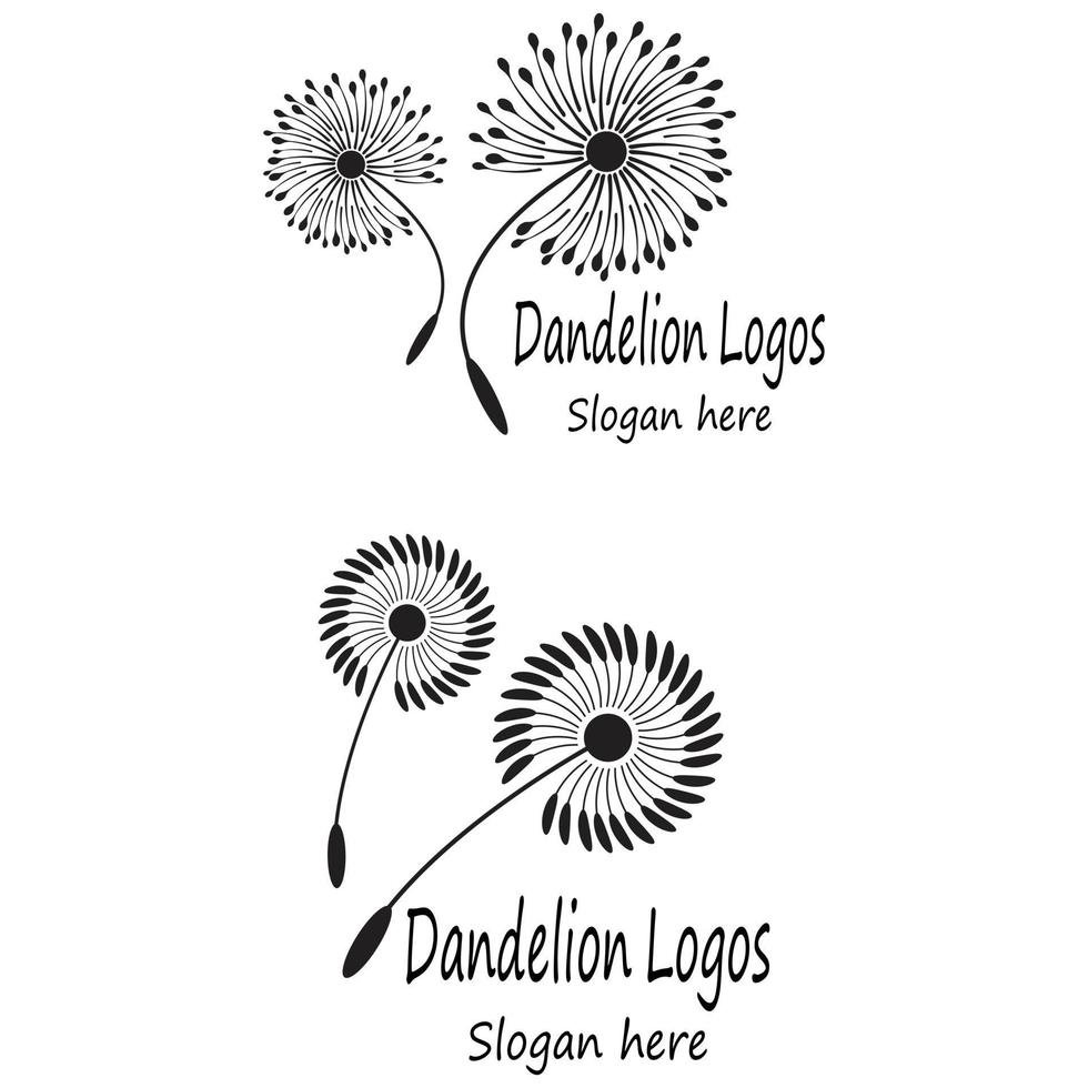 Löwenzahn-Vektor-Icon-Design-Vorlage vektor