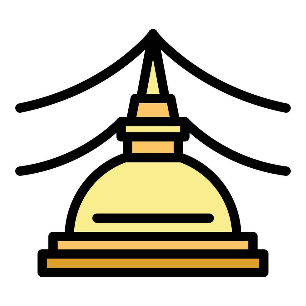 stupa ikon vektor platt