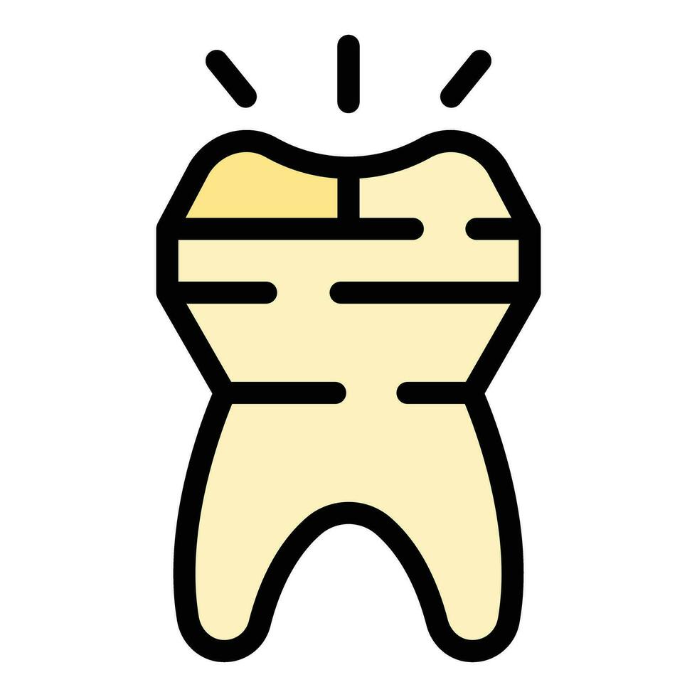 skinande tand ikon vektor platt