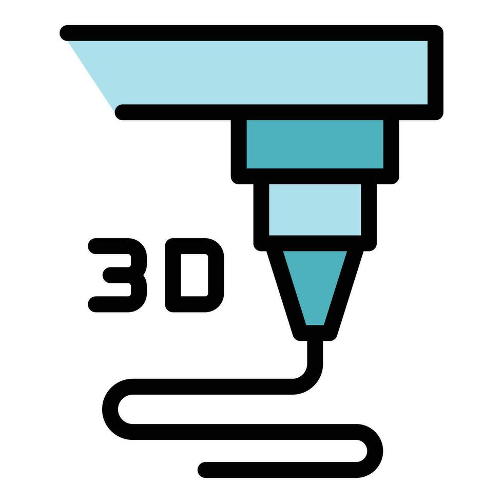 3d Seite Drucken Symbol Vektor eben