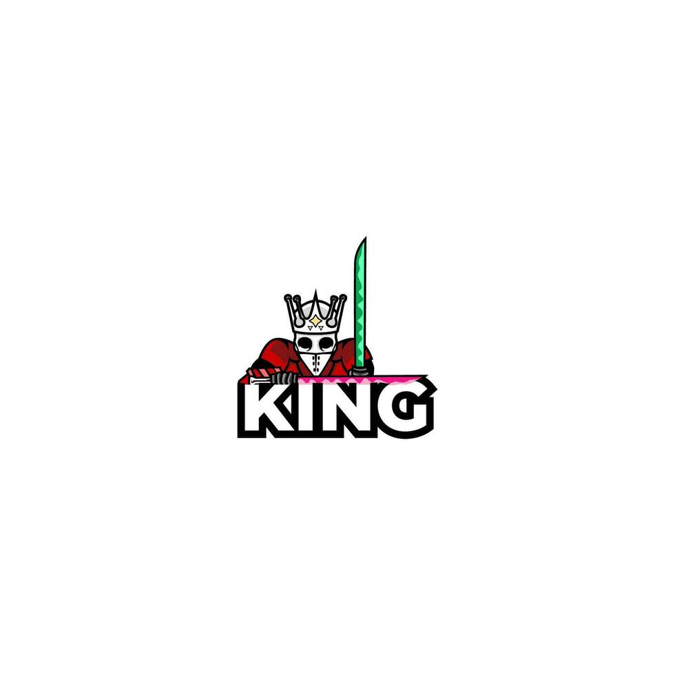 König Esport Logo Design Vektor