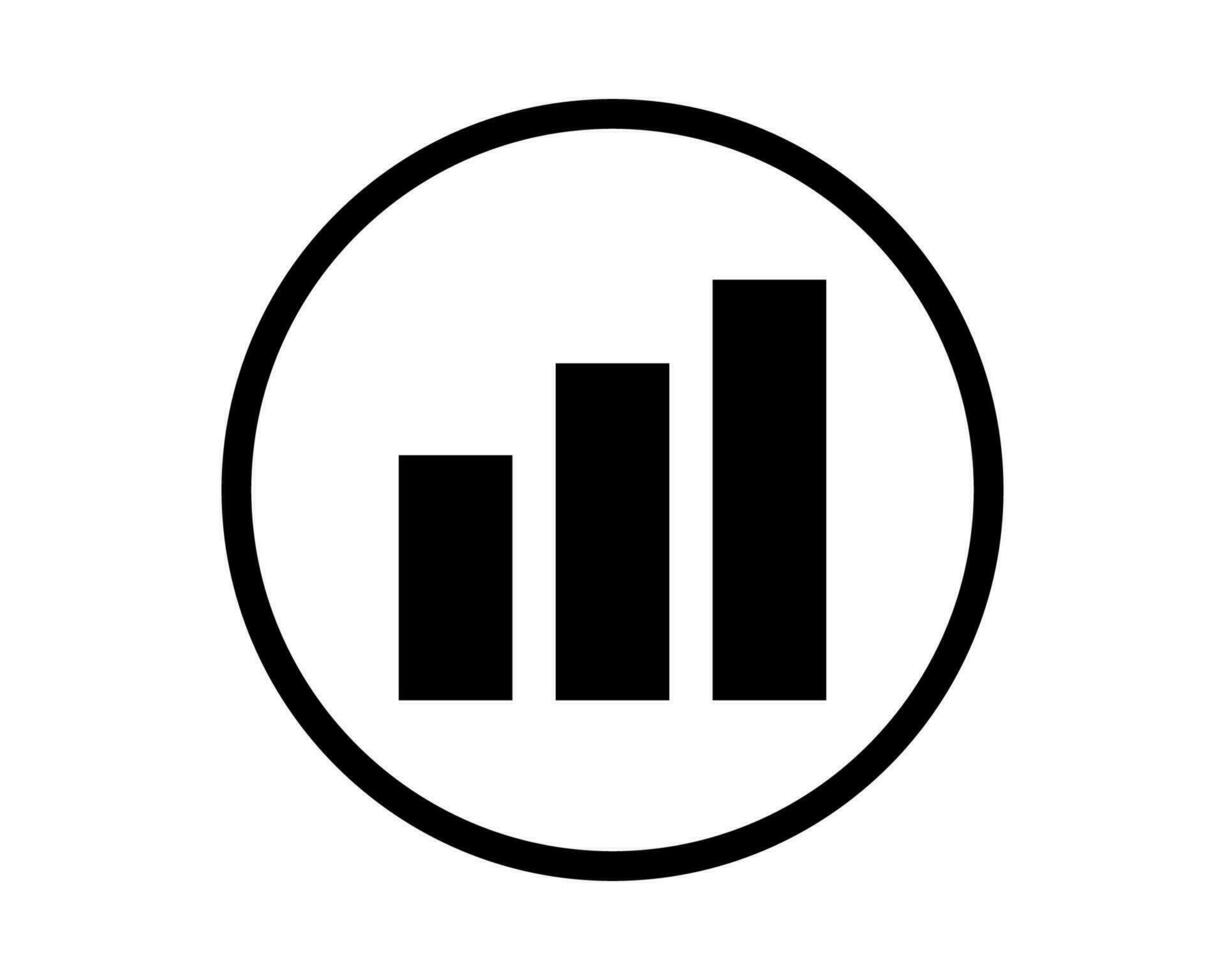 Diagramm Symbol im modisch Linie Stil Design. Vektor Grafik Illustration. Diagramm Symbol zum Webseite, Logo, App und Schnittstelle Design. schwarz Symbol Vektor Design