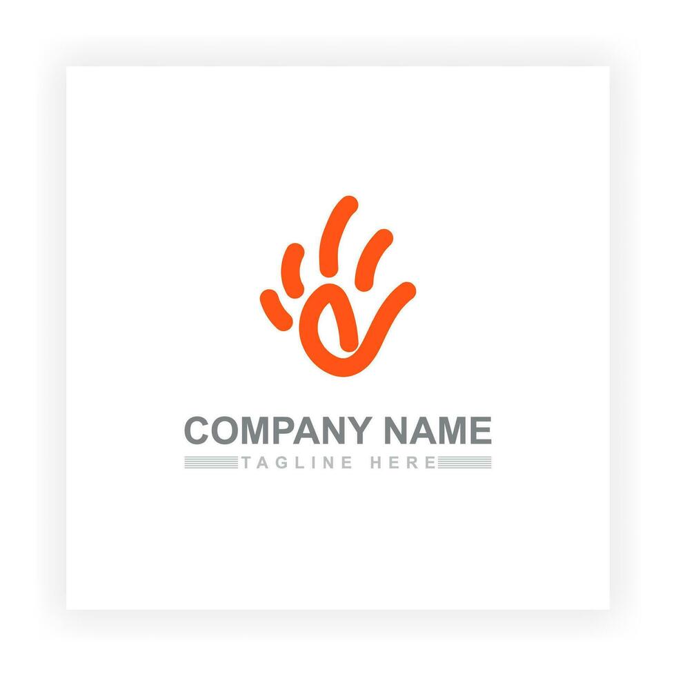 Orange Fußabdrücke und G Brief Logo Design auf Weiß Hintergrund geeignet zum Ihre Geschäft Logo braucht. Vektor