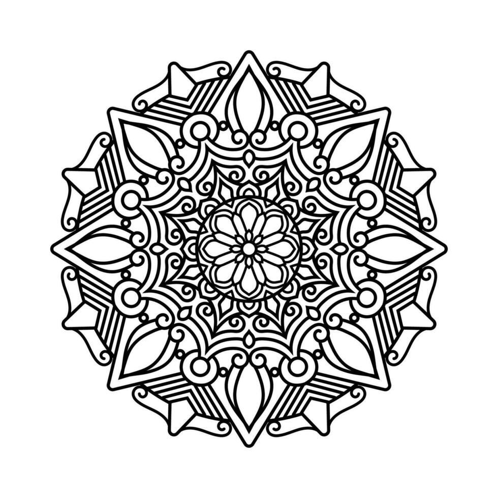 dekorativ Mandala und Muster zum mehndi, Hochzeit, Tätowierung, Islam, indisch, Arabisch. Gliederung Mandalas Färbung Buch Buchseite. vektor