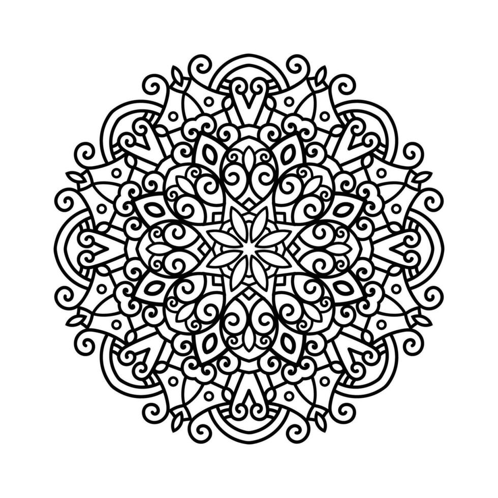 dekorativ Mandala und Muster zum mehndi, Hochzeit, Tätowierung, Islam, indisch, Arabisch. Gliederung Mandalas Färbung Buch Buchseite. vektor