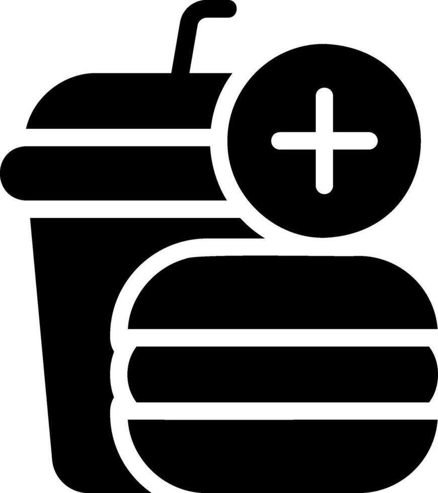 Symbol für Fast-Food-Glyphe vektor