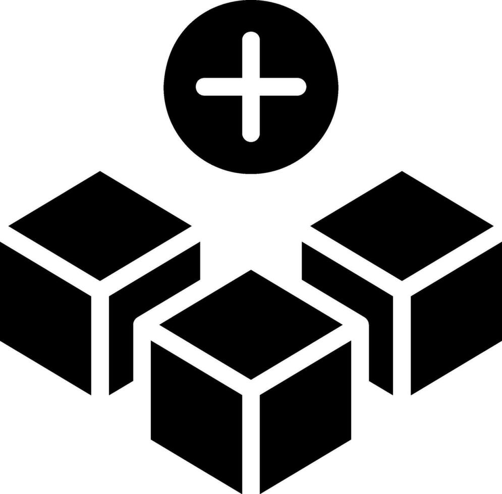 Box-Glyphe-Symbol vektor