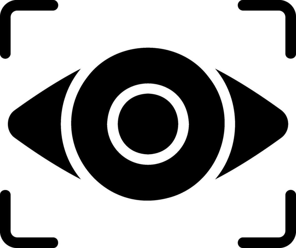 Vision-Glyphe-Symbol vektor