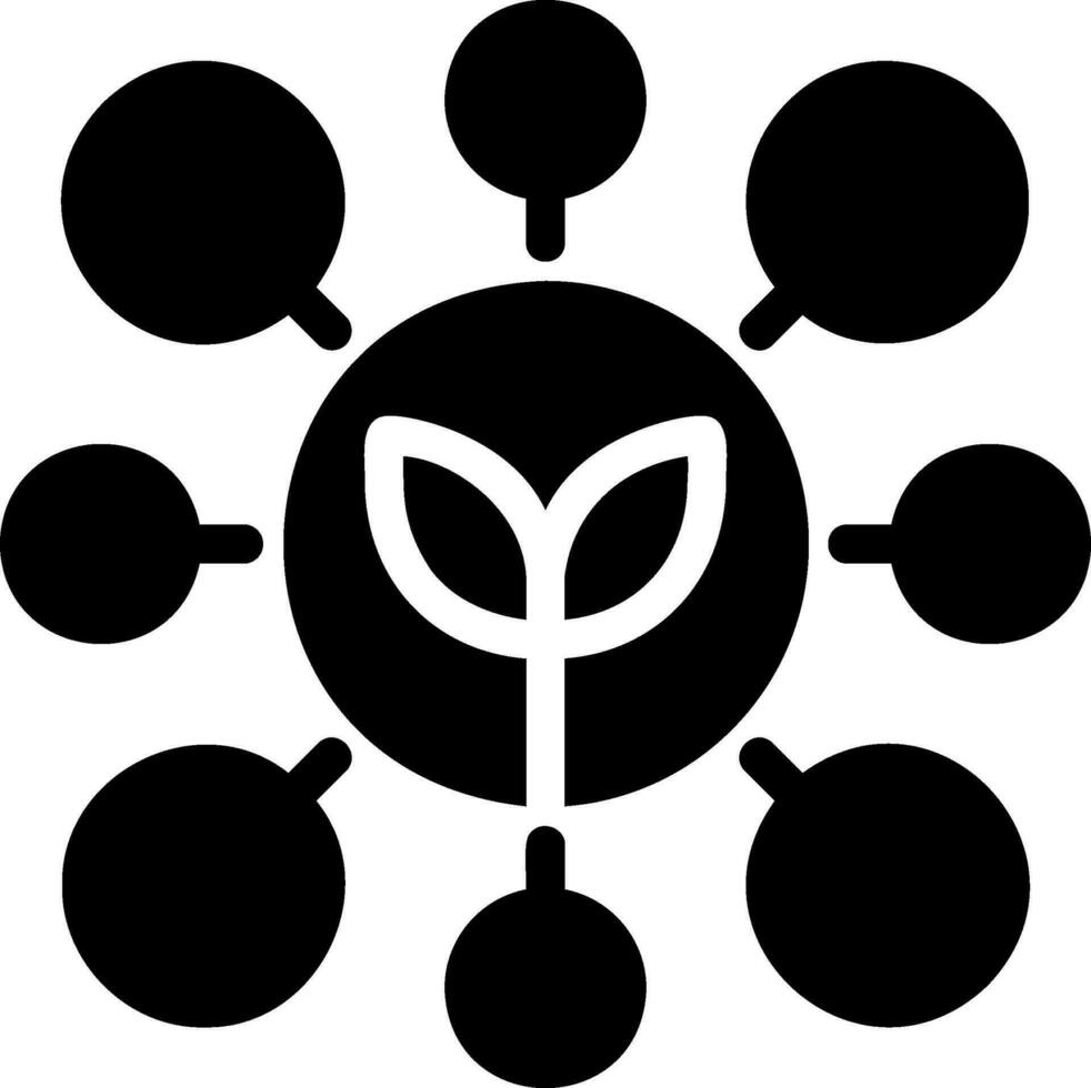 Smart-Farm-Glyphe-Symbol vektor