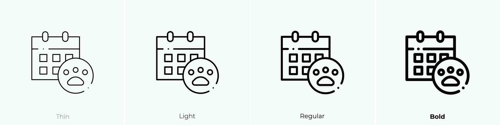 Veterinär Symbol. dünn, Licht, regulär und Fett gedruckt Stil Design isoliert auf Weiß Hintergrund vektor