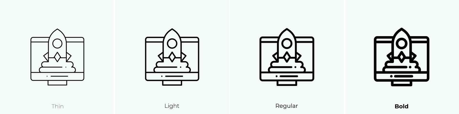 virtuell verklighet ikon. tunn, ljus, regelbunden och djärv stil design isolerat på vit bakgrund vektor