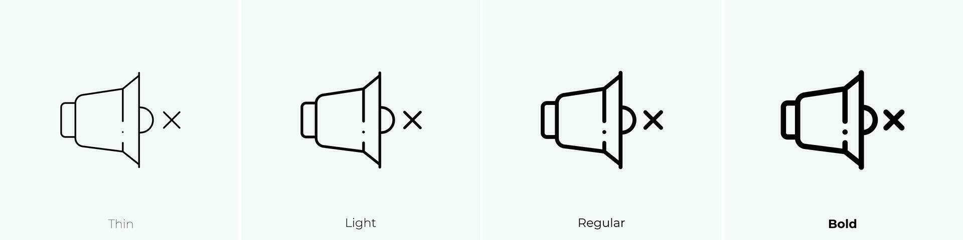 Volumen Symbol. dünn, Licht, regulär und Fett gedruckt Stil Design isoliert auf Weiß Hintergrund vektor