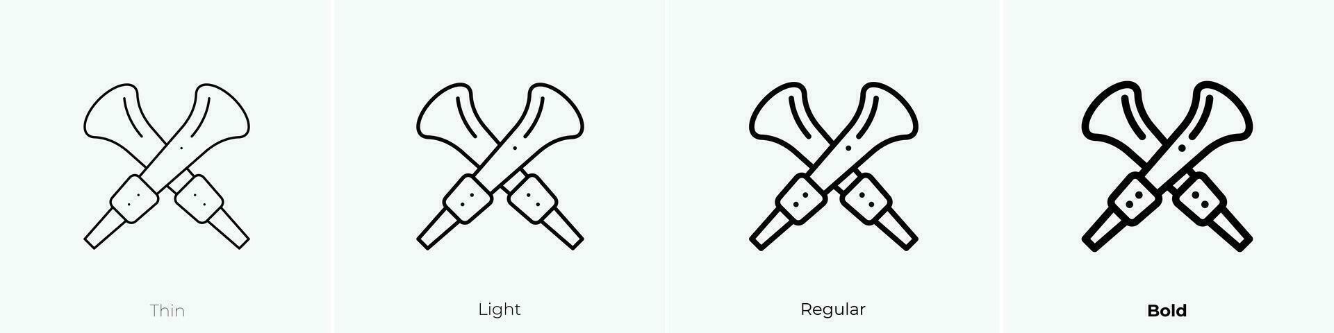 vuvuzela Symbol. dünn, Licht, regulär und Fett gedruckt Stil Design isoliert auf Weiß Hintergrund vektor