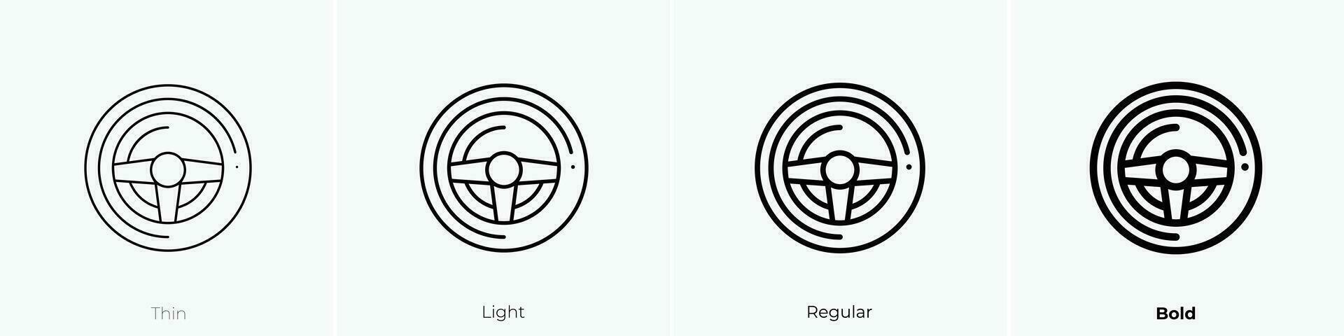 hjul ikon. tunn, ljus, regelbunden och djärv stil design isolerat på vit bakgrund vektor