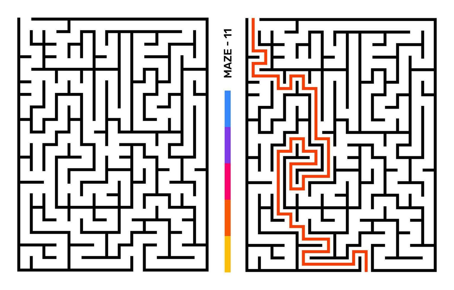 abstrakt labyrint pussel labyrint med inträde och utgång. labyrint för aktivitet bok. problemlösning pussel spel för arbetsbok. vektor illustration - eps 10