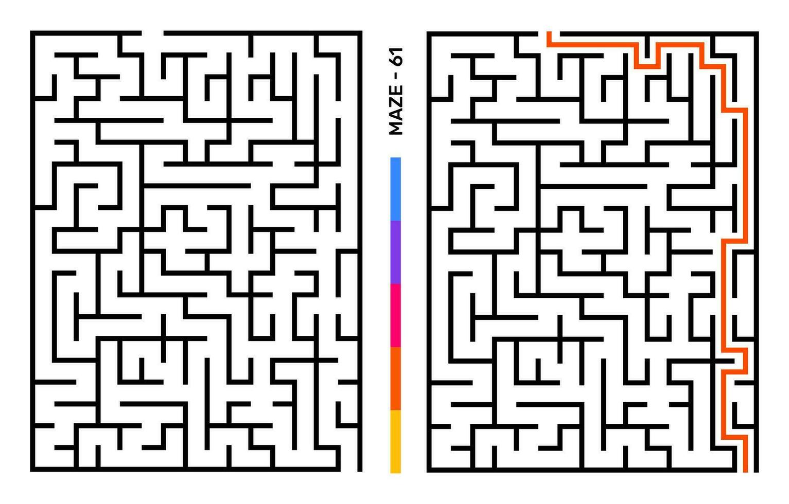 abstrakt labyrint pussel labyrint med inträde och utgång. labyrint för aktivitet bok. problemlösning pussel spel för arbetsbok. vektor illustration - eps 10