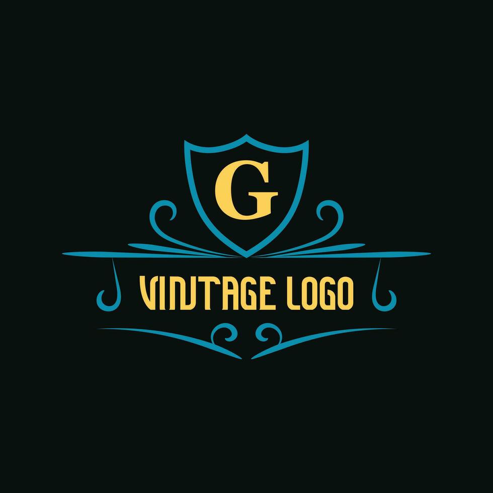 Jahrgang Logo Vorlage gedeiht kalligraphisch elegant Ornament Linien. Geschäft Zeichen, Identität zum Restaurant, Königtum, Boutique, Cafe, Hotel, heraldisch, Schmuck, Mode und andere Vektor Illustration