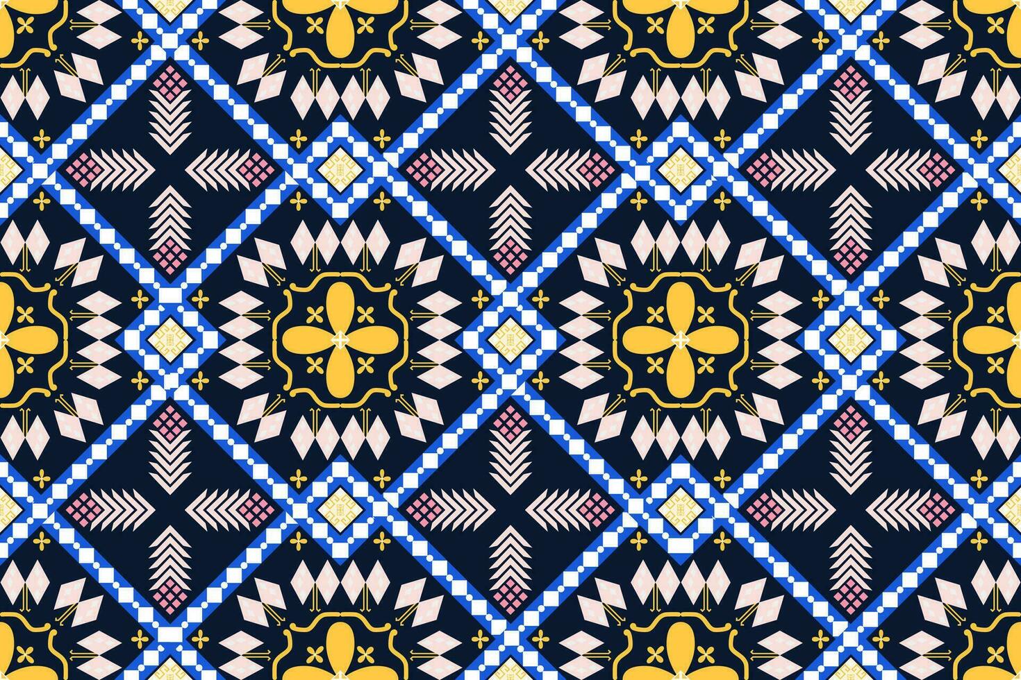 etnisk abstrakt ikat.sömlös mönster i tribal.geometrisk etnisk orientalisk mönster traditionell design för Kläder, tyg, bakgrund, tapet, omslag, batik, stickade plagg, broderier stil. vektor