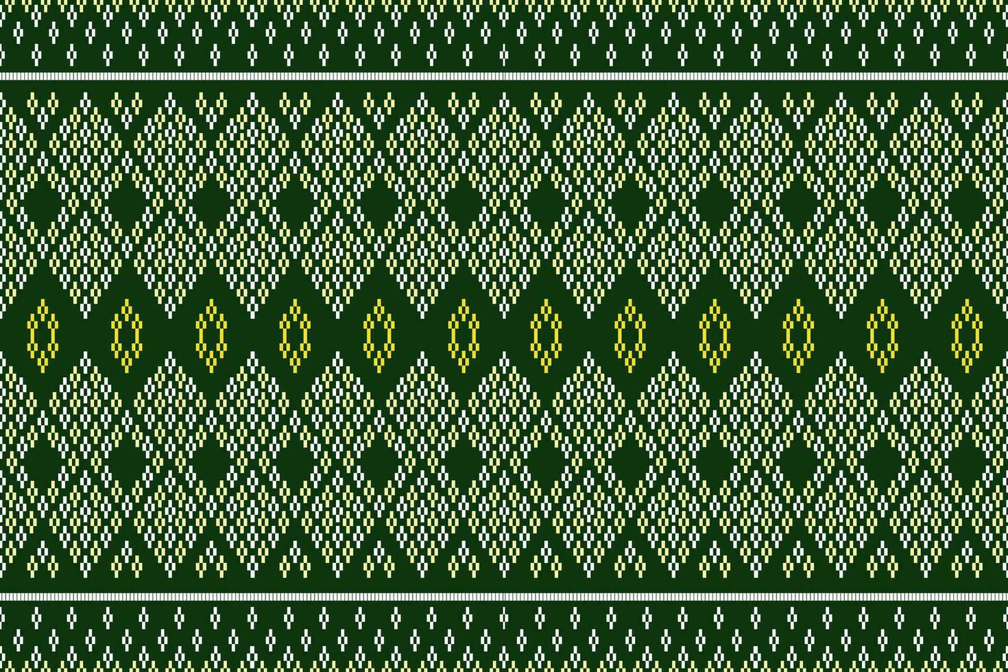 ethnisch abstrakt Ikat nahtlos Muster im Stammesstoff indisch und Maxikaner Stil. Design zum Hintergrund, Hintergrund, Illustration, Stoff, Kleidung, Teppich, Textil, Batik, Stickerei. vektor