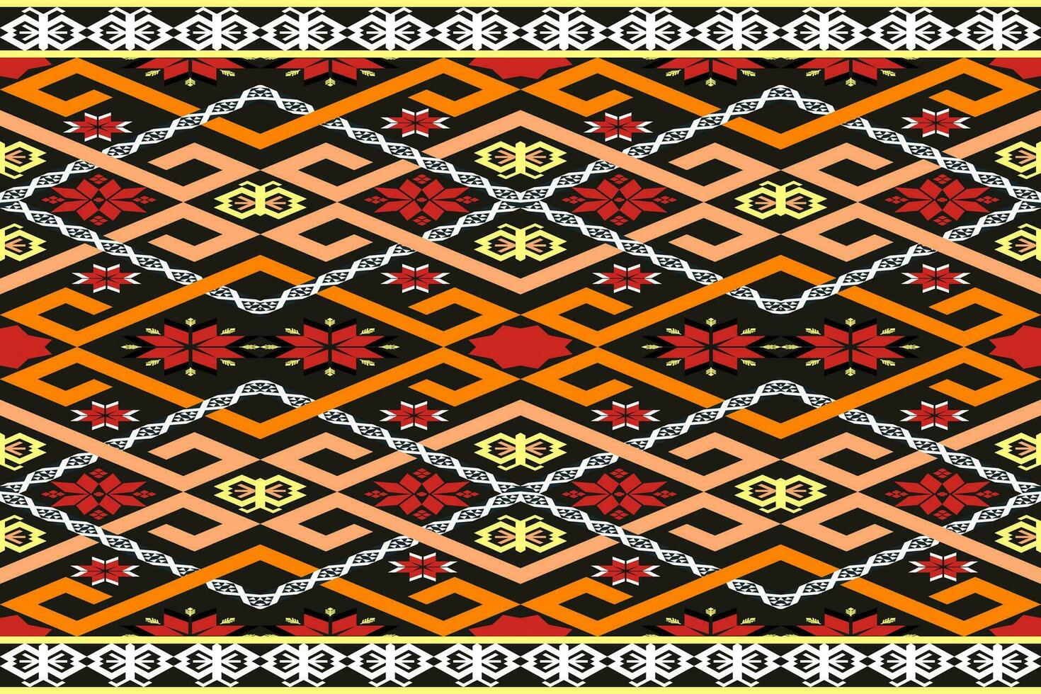 aztec geometrisk mönster för vibrerande färg.damask stil mönster för textil- och dekoration.etnisk abstrakt ikat.sömlös mönster i tribal.native aztec boho vektor design.