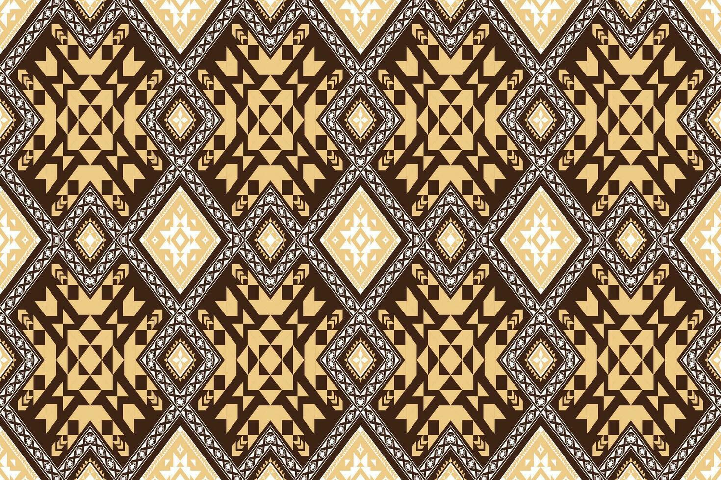 ethnisch abstrakt Ikat nahtlos Muster im Stammesstoff indisch und Maxikaner Stil. Design zum Hintergrund, Hintergrund, Illustration, Stoff, Kleidung, Teppich, Textil, Batik, Stickerei. vektor