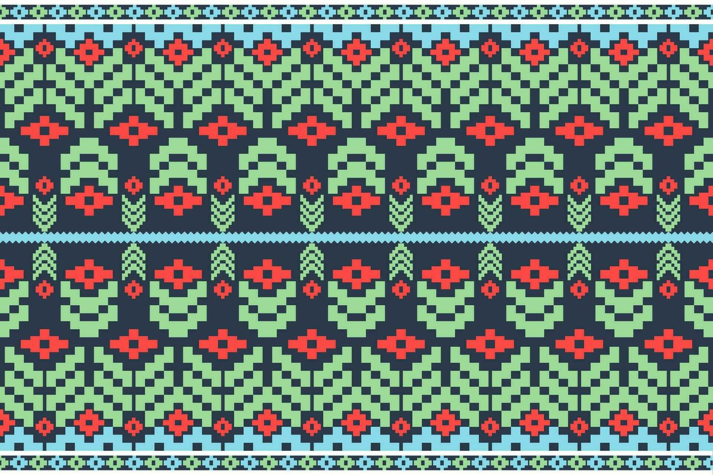 ethnisch aztekisch geometrisch Muster zum beschwingt Farbe.bunt geometrisch Stickerei zum Textilien, Stoff, Kleidung, Hintergrund, Batik, Strickwaren vektor