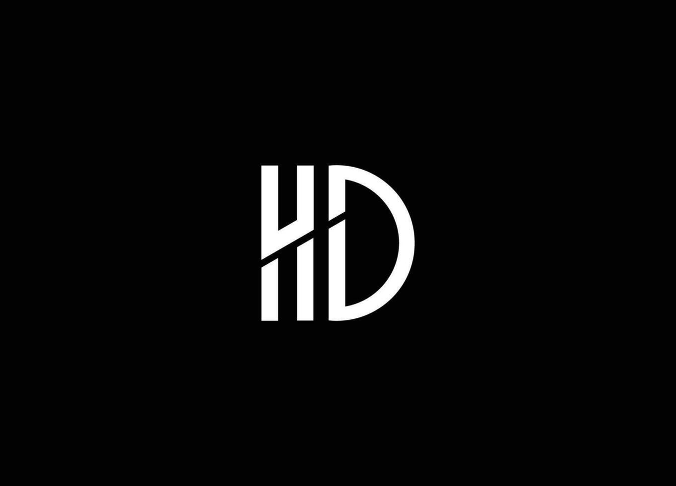 Alphabet Briefe Initialen Monogramm Logo hd. kreativ Brief hd Logo Design Vektor. hd Brief Logo. hd Logo mit das Briefe h und d. Initiale hd Logo Konzept, abstrakt hd Symbol vektor