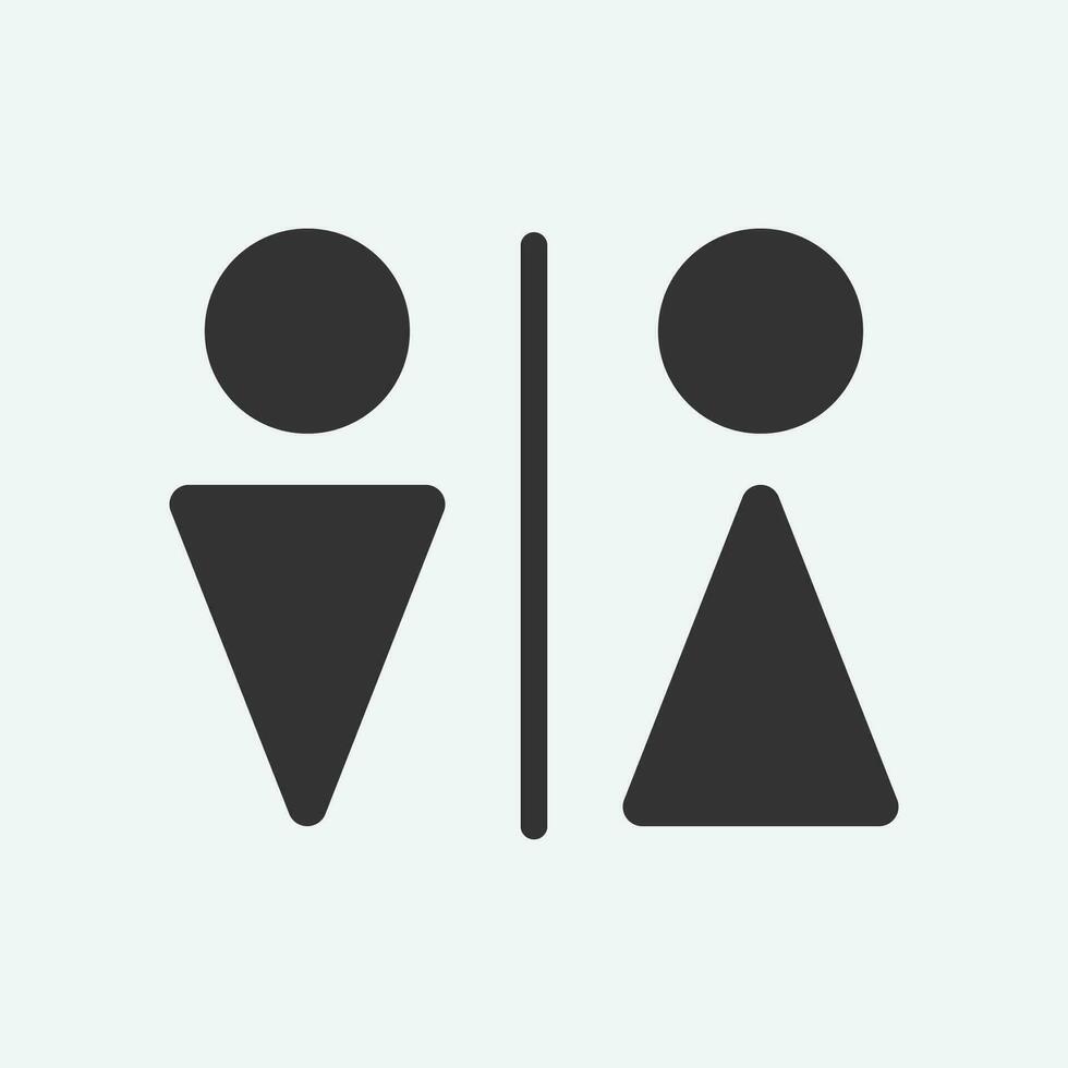 Toilette Symbol Vektor. gefüllt Stil Zeichen zum Handy, Mobiltelefon Konzept und Netz Design. vektor