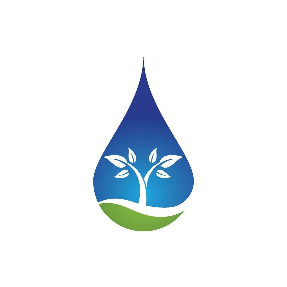 Wassertropfen-Logo-Vorlage vektor