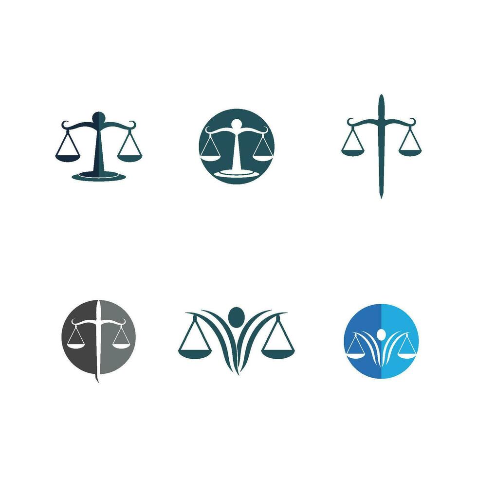 Gerechtigkeit Gesetz Logo Vorlage Vektor