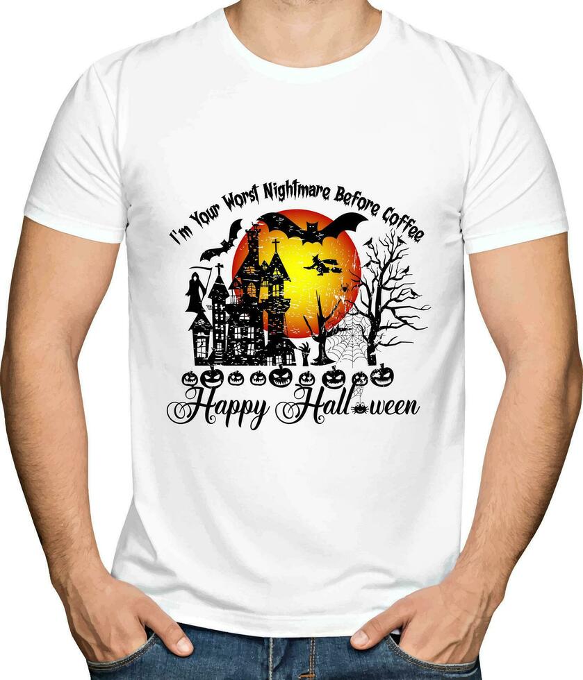 ich bin Ihre am schlimmsten Albtraum Halloween t Hemd Design vektor