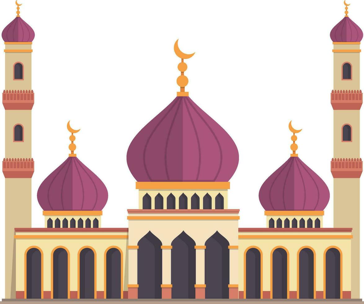 Moschee Design auf Weiß Hintergrund vektor