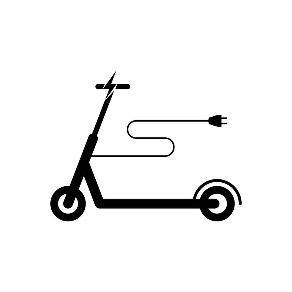 elektrisch Roller Logo Vorlage Vektor Illustration isoliert auf Weiß Hintergrund