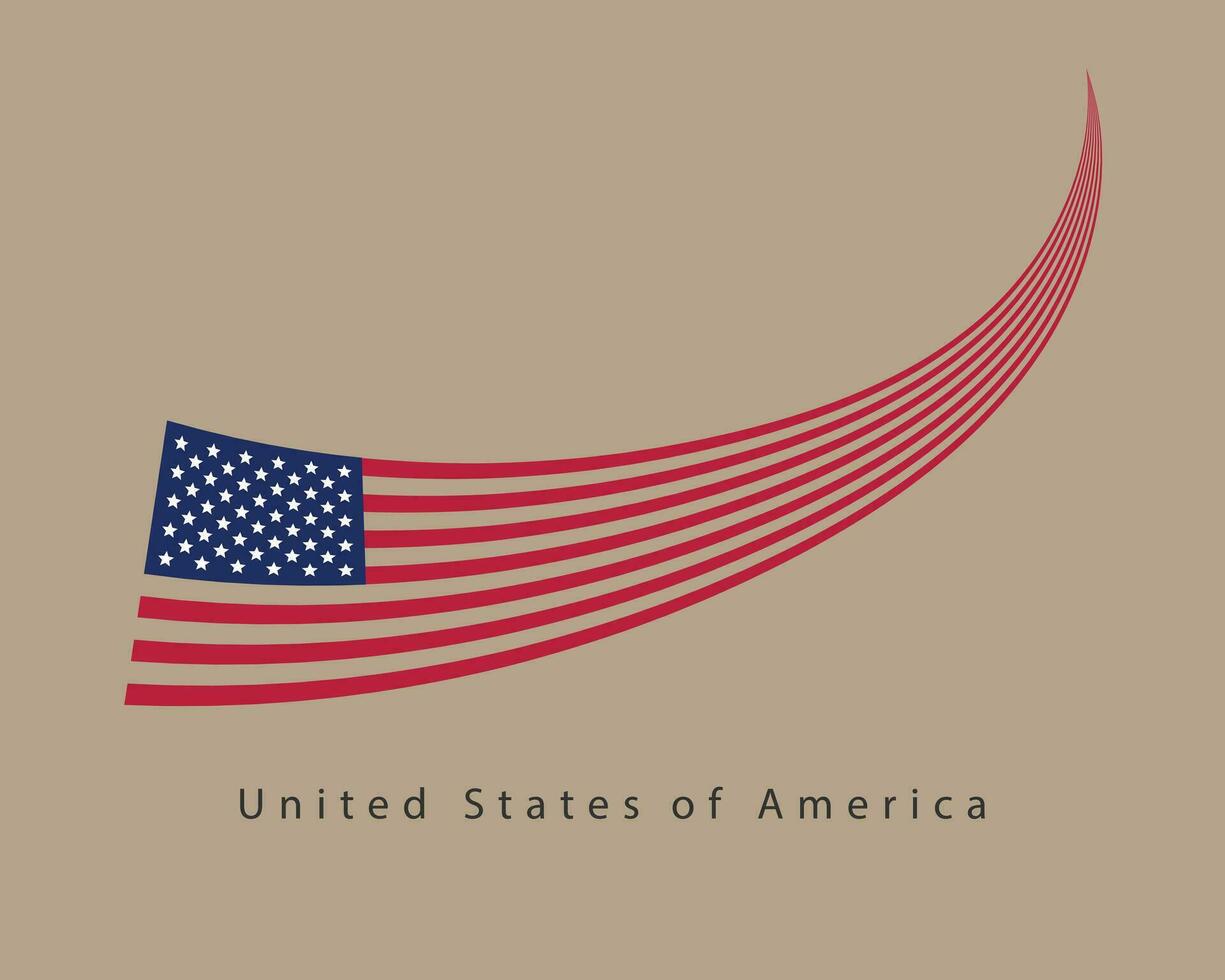 USA flagga vektor. modern stil förenad stater av Amerika symbol. amerikan baner design element vektor