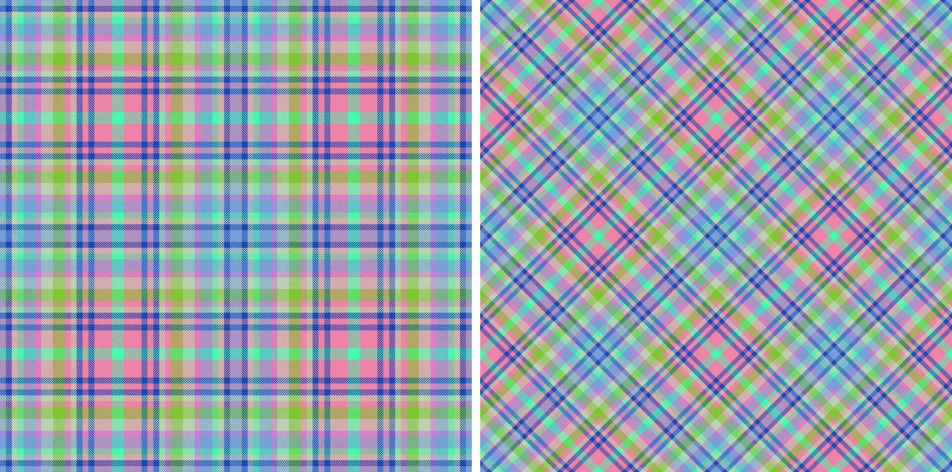 Plaid Textur nahtlos von Vektor Textil- Stoff mit ein prüfen Hintergrund Muster Schottenstoff.