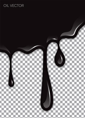 Realistisches schwarzes Öl lokalisiert auf transparentem Hintergrund. Vektor-Illustration vektor