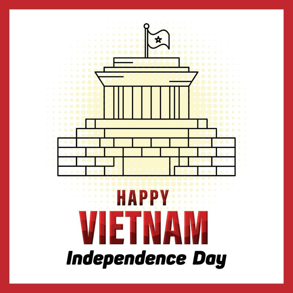 Lycklig vietnam oberoende dag affisch design vektor