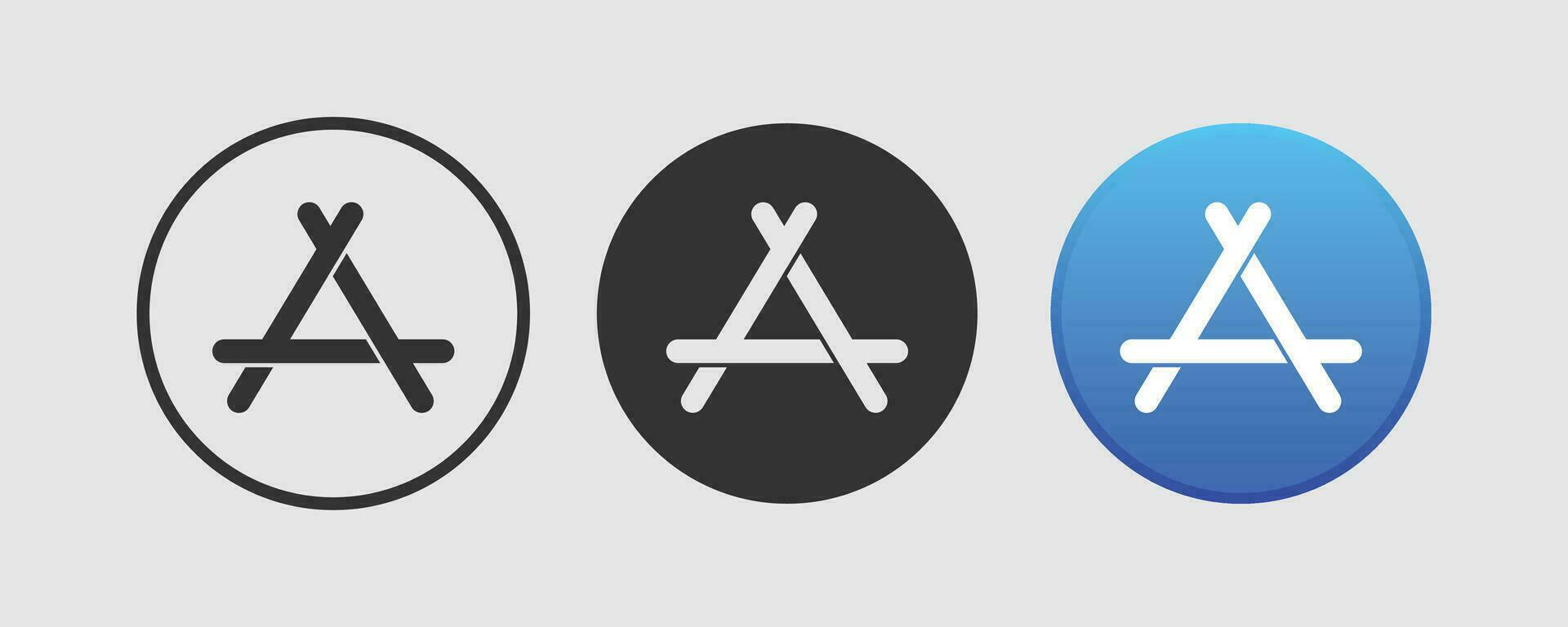 app Lagra ikon vektor uppsättning. linjär och fylld stil tecken för mobil begrepp och webb design.