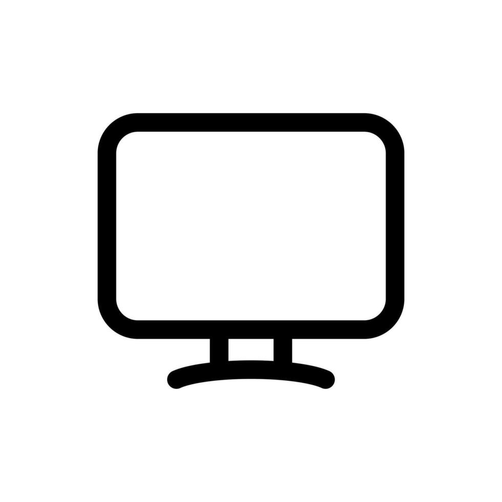 Fernseher Symbol im modisch eben Stil isoliert auf Weiß Hintergrund. Fernseher Silhouette Symbol zum Ihre Webseite Design, Logo, Anwendung, ui. Vektor Illustration, Folge10.