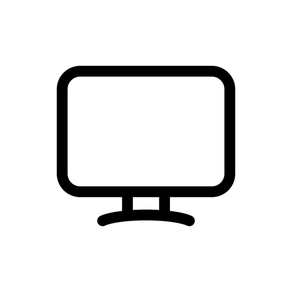 TV ikon i trendig platt stil isolerat på vit bakgrund. TV silhuett symbol för din hemsida design, logotyp, app, ui. vektor illustration, eps10.