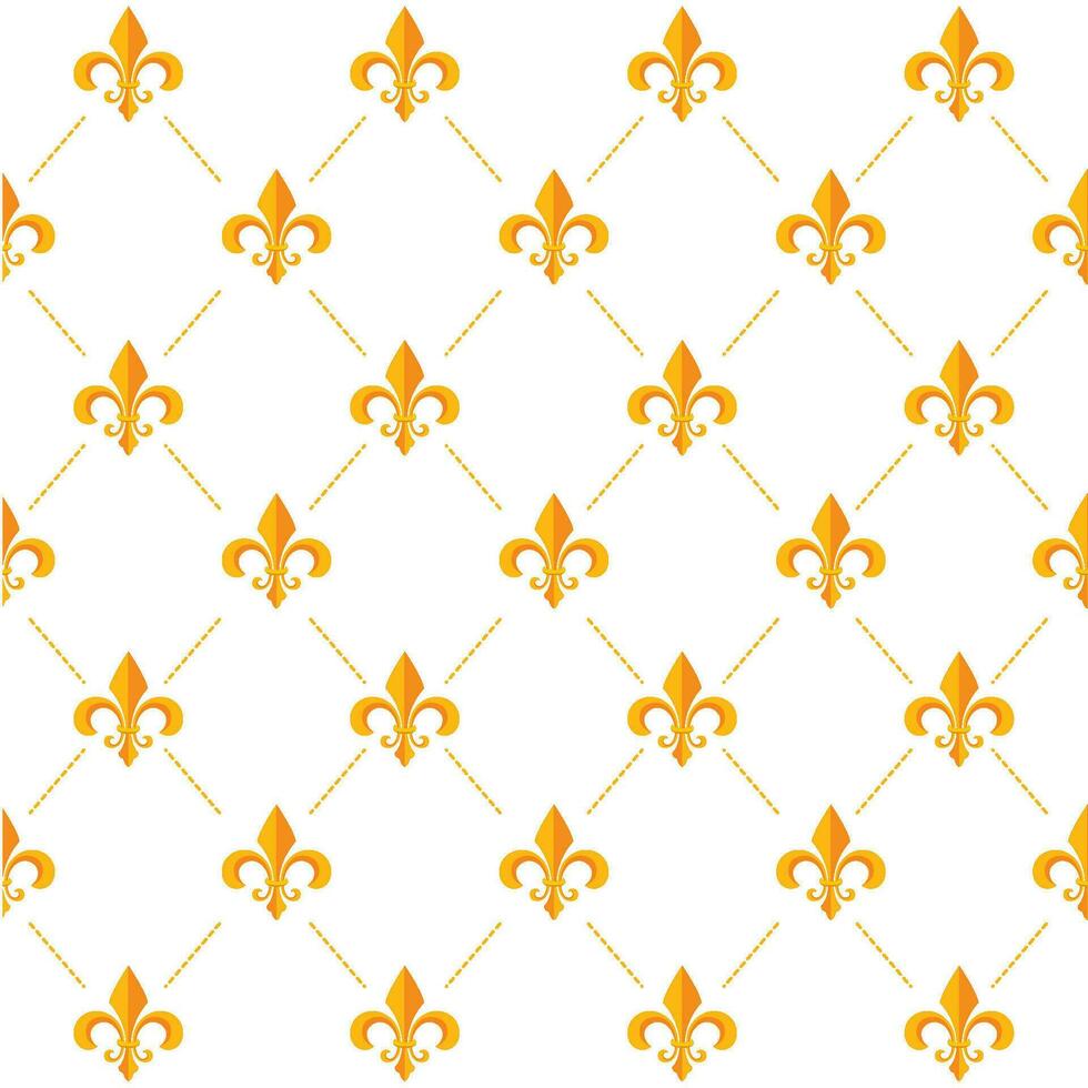 nahtlos Muster Hintergrund mit lys Blume Symbole Vektor