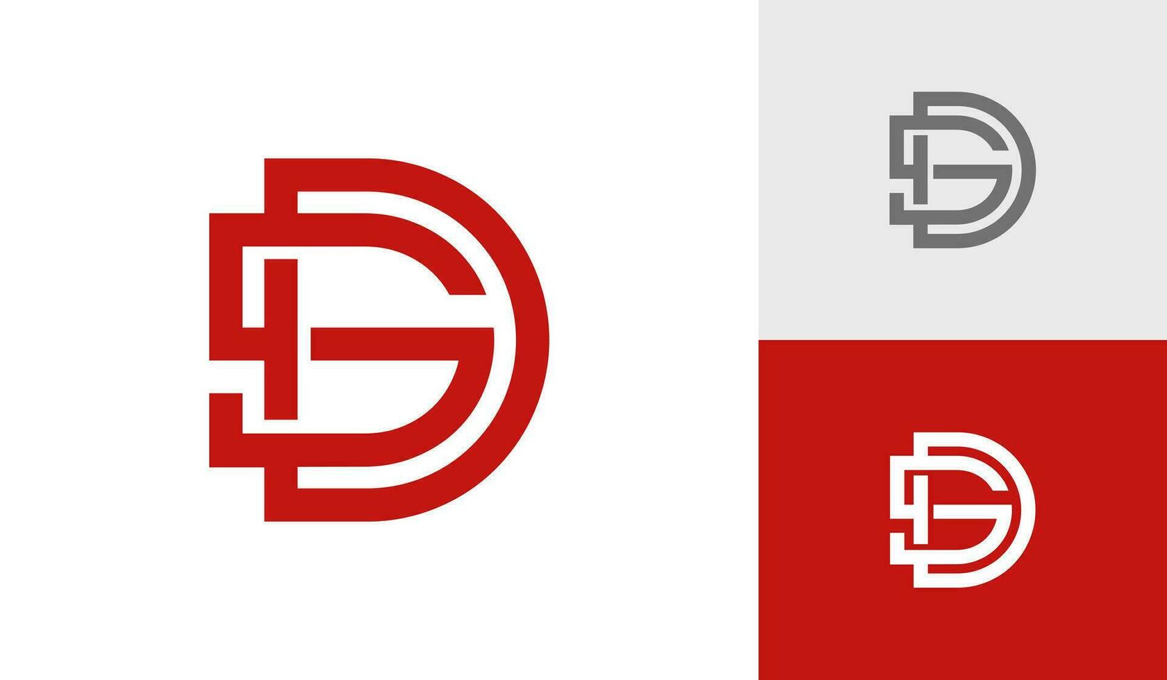 brev sd första monogram logotyp design vektor