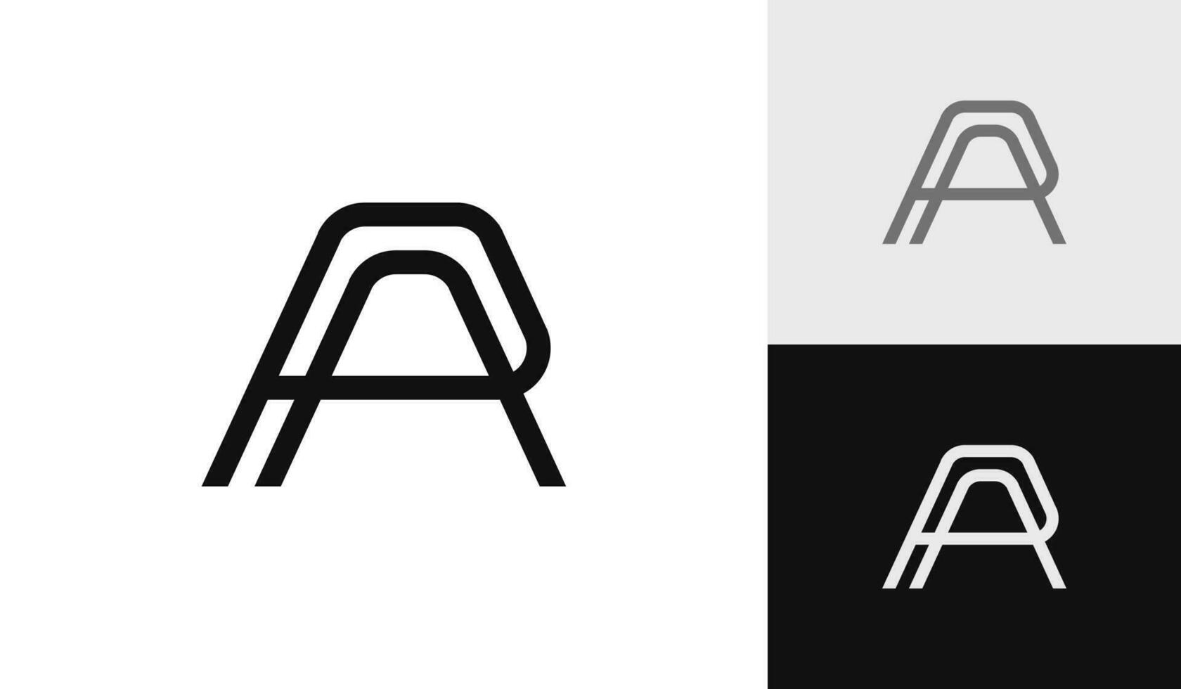 enkel brev pa första monogram logotyp design vektor