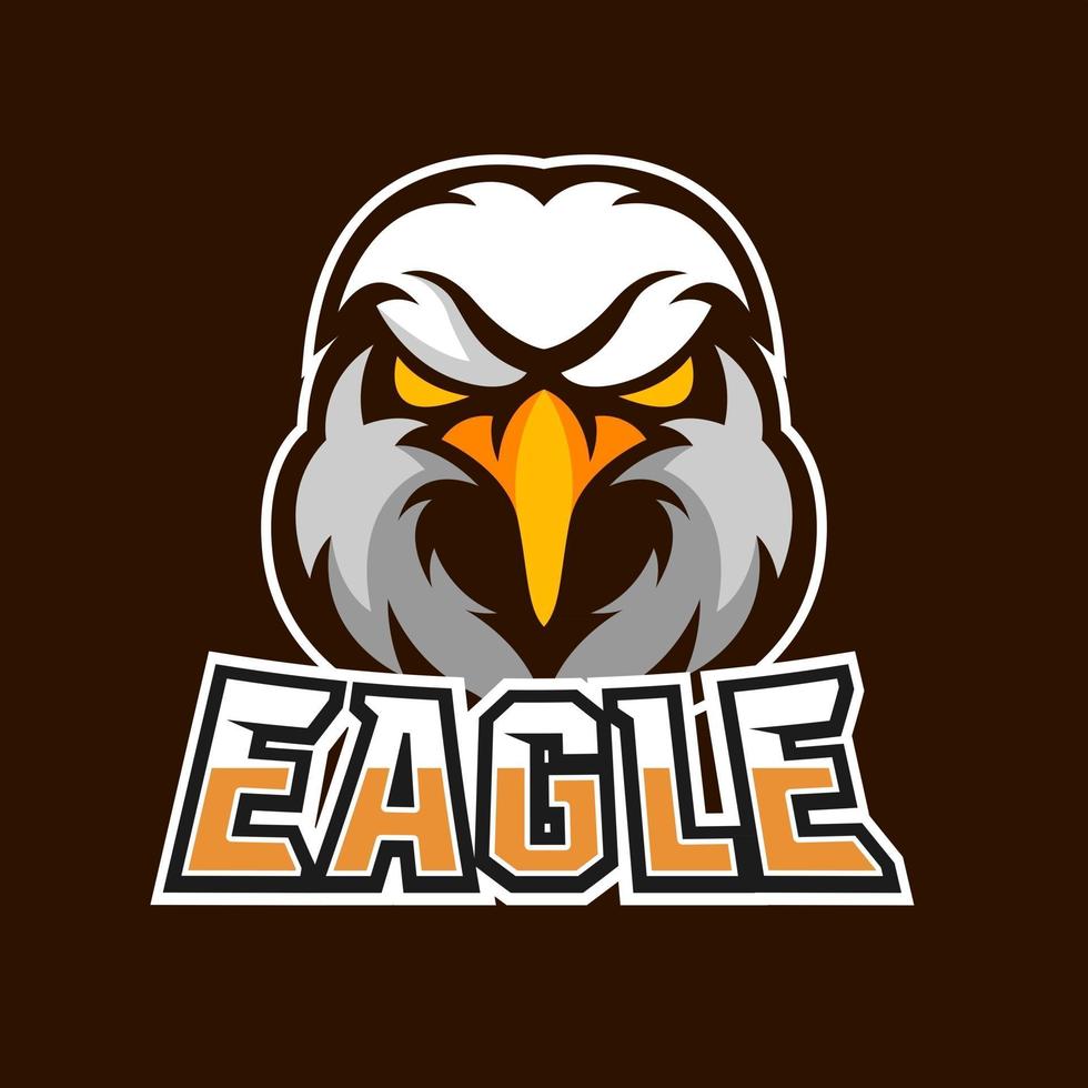 eagle esport gaming maskot logotyp mall vektor