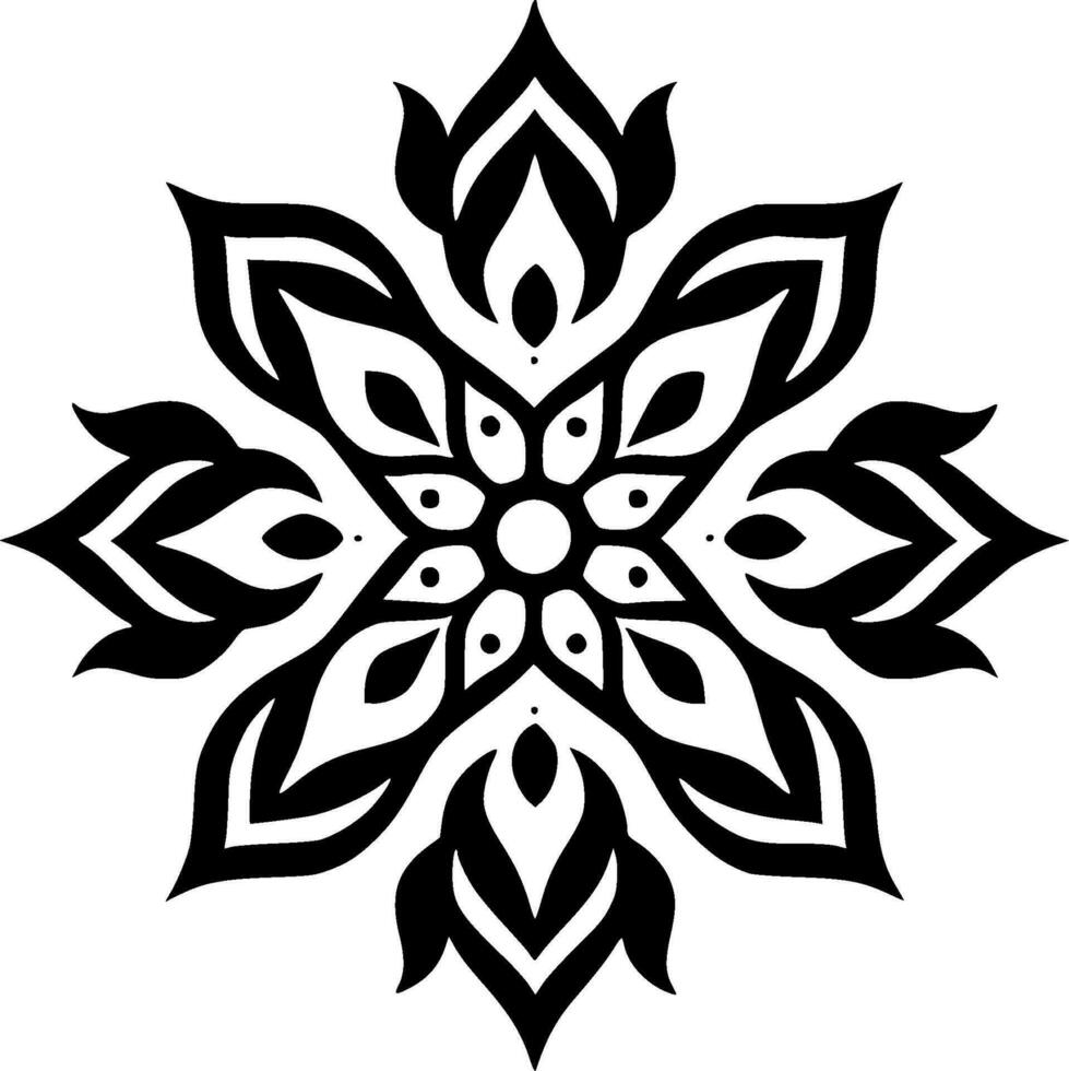 mandala - minimalistisk och platt logotyp - vektor illustration