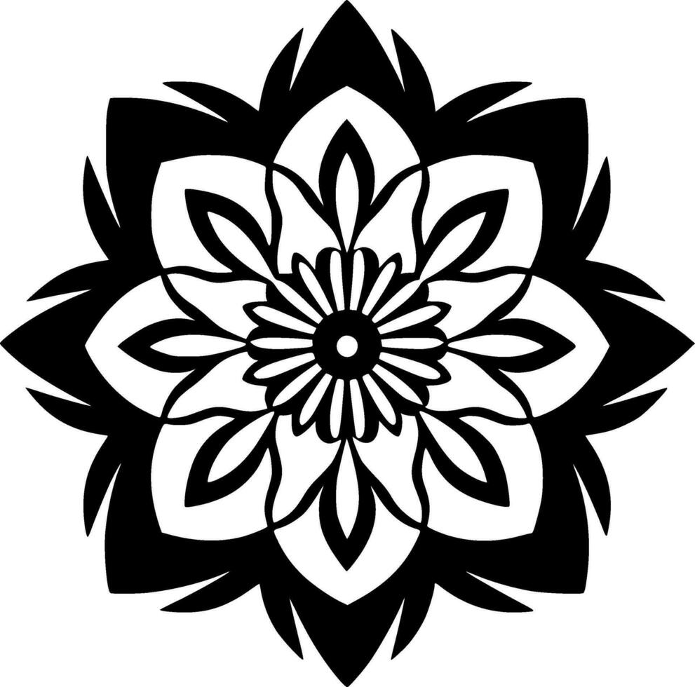 mandala, minimalistisch und einfach Silhouette - - Vektor Illustration