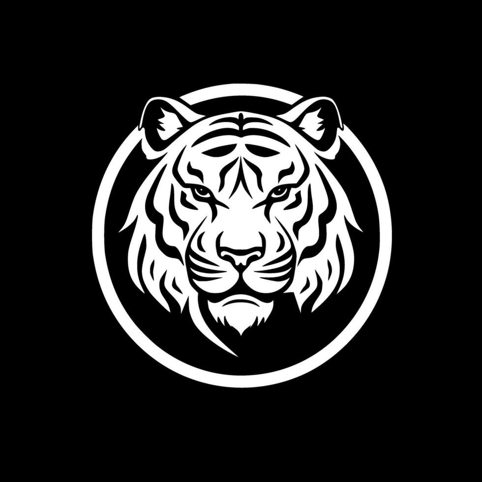 Tiger - - minimalistisch und eben Logo - - Vektor Illustration