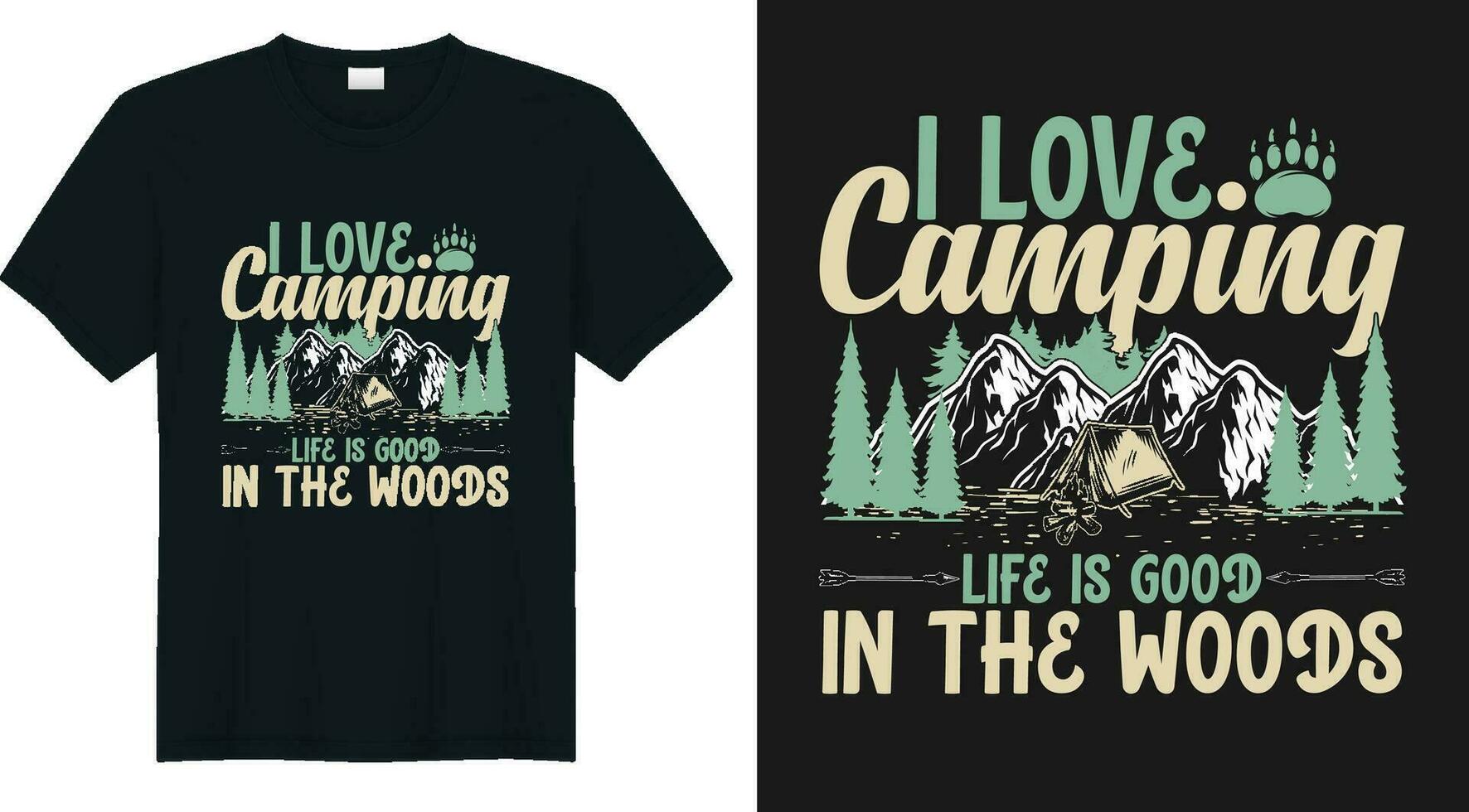 sommar camping t skjorta design vektor