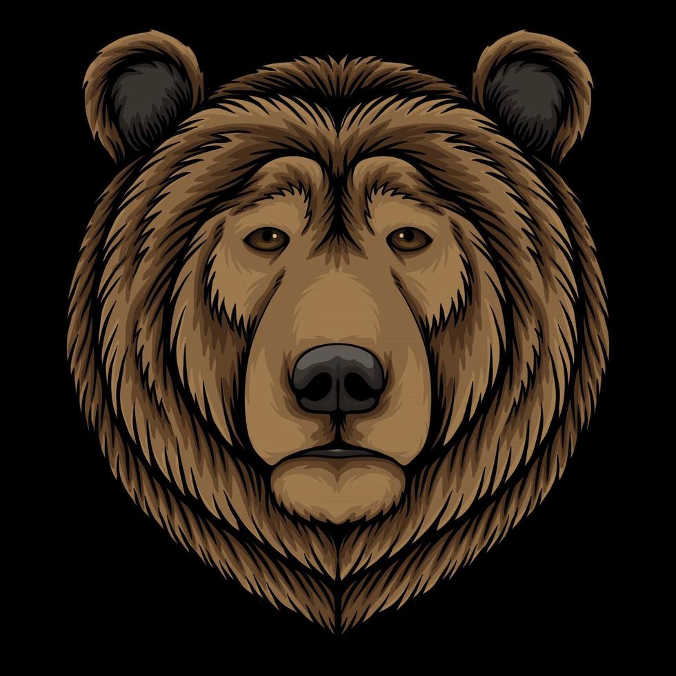 björnhuvud vektorillustration vektor