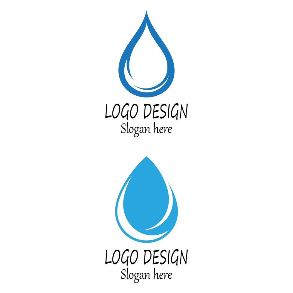 Wassertropfen Logo Vorlage Vektor-Illustration Design vektor